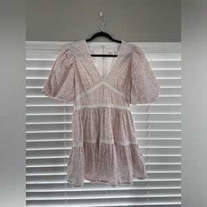 Tuckernuck Hyacinth House Ditsy Floral Puff Sleeve Mini Dress